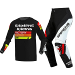 motokrossi k&auml;igukomplekt lastele 4 5 6 7 8 9 10 11 12 13 aastat Noor laps Mootorrattapoiss t&uuml;druk Jersey Pant Kits v&otilde;istluskost&uuml;&uuml;m Off-road Enduro MX MTB S-20 black
