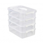 L&auml;bipaistev 4-kihiline k&auml;epidemega hoiukonteiner, suure mahutavusega mitmeotstarbelised k&auml;sit&ouml;&ouml;tarbed &Otilde;mblemine valge