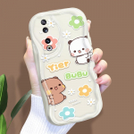 Armas koomiksimustriga kreemjas tekstuuriga korpus Lainelise servaga pehme silikoonkaanega telefoni&uuml;mbris Huawei Honor Infinix Tecno iPhone'i jaoks iPhone 12 Pro Max valge