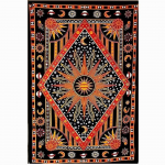 Bless International k&auml;sitsi valmistatud India hipi Boheemian Psychedelic Celestial Sun Moon Seinale riputatav voodipesu gobel&auml;&auml;n (Kuldne apelsin) Poster