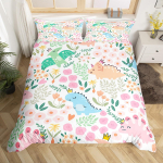 Armas Dinosaurus Tekikott King Queen Kawaii Joonisfilm Metsik Dino Voodipesukomplekt Lastele Poistele T&uuml;drukutele Džunglilooma Tr&ouml;&ouml;stikate AU Double(180x210cm)