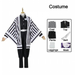 Anime Demon Slayer Kimetsu No Yaiba Iguro Obanai Haori Kimono Cosplay Kost&uuml;&uuml;m Parukas Madu Rekvisiidid Valge Halloweeni Kost&uuml;&uuml;m 140(child size) nagu n&auml;idatud v&auml;rv