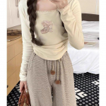 Kawaii Sweet Harajuku T-s&auml;rgid Naiste Jaapani Mood Multifilmid Prinditud pits Patchwork &Otilde;hukesed T-s&auml;rgid Pehme Gril Suvine S