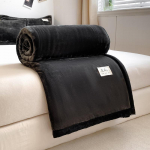 Eriti pehme flanellist tekk Paksendatud nap konditsioneeri tekk 180x200cm tumehall v&auml;rv