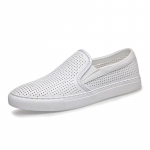 Uued suvejalatsid meestele Moodsad Ehtsa Nahast Vabaajajalatsid Hingavad Mikropooridega Rula Kingad Mugavad Slip-on Loafers 38 valge