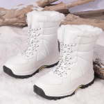 36-45 Couple Winter Plus Plush soojad lumesaapad &otilde;ues K&otilde;rge &uuml;laosaga puuvillased saapad Moodsad vabaaja saapad 36 valge
