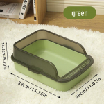 Suur poolsuletud kassiliivakast pritsmekindla disaini ja kopaga Semi-enclosed Litter Box