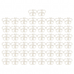 50 tk Golden Butterflies kirjaklambrid galvaniseerimisprotsess roostevastase looma kujuga kirjaklambrid