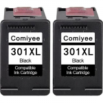 2 Noir Cartouche d'encre &Uuml;hilduv kaader HP 301 XL 301XL &Uuml;hilduv kate Envy 4500 4507 5530 DeskJet 2054A 2540 2050 1510 3055A 1050