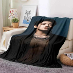 3DMeessoost kuulsus J-Jung Kook tr&uuml;kitud tekk elutoa diivanitekk magamistoa dekoratsioonitekk flanell pehme soojuskohandatav 30x40in
