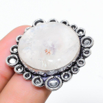 Rainbow Moonstone Handmade 925 Sterling Silver Jewelry Ring Size 8 u5t92