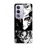 Coque Oppo A80 Sangoku Naruto Luffy one piece Dragon Ball Z fond noir et blanc, anime manga Maniacase