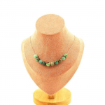 Pierres et Min&eacute;raux. Collier 10 perles Chrysocolle de Namibie qualit&eacute; 7A 8 mm. Chaine en Collier femmes, hommes. Taille personnalis