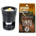 Br&ucirc;le-parfum en pierre + R&eacute;sine Myrrhe de Somalie must