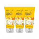 Leeford Keracylic Facewash Combo Pack of 3 with encapsulated Active Beads and 1% Salicylic acid For Refreshed for Brighter Skin (70g Each)