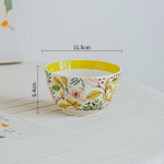 Loovad Ebakorrap&auml;rased Keraamilised Taldrikud Peened Lilled Koogi Magustoidutaldrik Majapidamise Delikatessid Ramenikauss Vabaaja Kontor Kohvitass