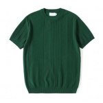 Suvine alumine T-s&auml;rk Kootud Triibuline L&uuml;hikeste Varrukatega Veniv &uuml;hev&auml;rviline &Uuml;markaelus Igap&auml;evane Pullover Treening J&otilde;usaali T-s&auml;rk M roheline