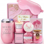 1SET Lavendli/roosi kinkekomplekt 16OZ munatassiga l&otilde;hnav k&uuml;&uuml;nla seep emadep&auml;eva kingitus s&otilde;branna s&uuml;nnip&auml;evaks 21*21*10 roosa