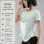 Naiste Slim Fit jooga ja fitnessi T-s&auml;rk - pilates, jooksmine ja lahedad hommikused treeningud S