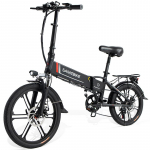 SAMEBIKE 20LVXD30-II Elektriratas 20 Kokkupandav Elektriline Mopeedratas 350W Mootor 48V 10Ah Aku must