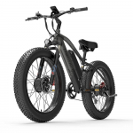 LANKELEISI MG740PLUS kahe ajamiga 2*1000W mootoriga elektrijalgratas t&auml;iskasvanutele 48V 20AH Aku 26'' x 4.0'' Fat Tire Ebike MG740PLUS Grey