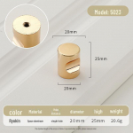 Kuldne &uuml;mmargune &uuml;he auguga luksuslik sahtli k&auml;epide moodsate lihtsate riidekappide jaoks