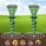 Moolide peletaja p&auml;ikeseenergial, 2024. aasta uuendus IPX7 veekindel gopside, m&uuml;gride peletaja muruplatsi, aia, &otilde;ue jaoks, peletab rotte, oravaid, skunke, mutte, 4 tk 2 Pack