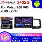 Volvo s60 V60 2009-2017 jaoks Android 2 DIN Auto Auto Carplay 4G+WIFI GPS Autoraadio Navigatsioon Multimeedia Videom&auml;ngija Stereo BT 4 core 2GB+32GB carplay