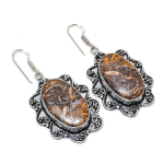 Mariam Jasper Handmade 925 Sterling Silver Jewelry Earring 2.17 i7f16