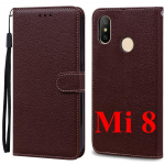 Mi 8 Lite &uuml;mbris Xiaomi Mi 8 jaoks Nahast rahakotiga klapp&uuml;mbris Xiaomi Mi 8 Lite / Xiaomi 8 Mi8 telefoni&uuml;mbrise Coque Fundas Shell jaoks