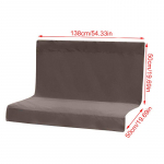 1TK Raskekaaluline 600D Oxfordi kangast Kiigepadjandi Asendus Veekindel Vahetatav Kiigekate UV-kindlusega 138*(50+50)cm kohv