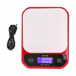 USB-laadimisega kaal Veekindel K&ouml;&ouml;gi K&uuml;psetamise Toidukaal Elektriline Kaalumise Tasakaal Punane 10kg/1g punane