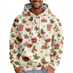 Meeste avara j&otilde;ulutr&uuml;kiga kapuutsiga dressipluus Meeste vabaaja moodne spordisviiter XXXXXXXL beež