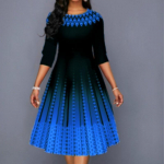 Naiste mood kevad-s&uuml;gis 1/2 varrukatega O-kaelusega vabaajakleidid L sinine