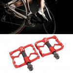 Maantee M&auml;giratta Pedaalid 3 Laagriga Jalgrattapedaalid Kerged Jalgratta Platvormpedaalid Libisemisvastaste Naastudega Alumiiniumsulam S&uuml;sinikkiud Punane