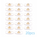 10 paari kuldset h&otilde;bedast l&auml;bipaistvat silikoonkruvi ninapatjadel, metallist s&uuml;damikuga kinnitusklambrid prillide toetamiseks, prillide tarvikud 10Pair