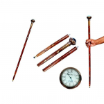 99.06 cm Walking Stick Clock on Top Compass Stick Cane, Steampunk Clock Handle Rose Wood Walking Cane Gift for Him, Her