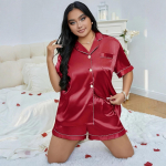 Suurte suurustega naiste pidžaamakomplekt, kodur&otilde;ivad, mugavad kodused &ouml;&ouml;riided XXL must