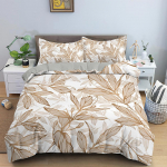 Troopiliste lehtede ja liblikatega tr&uuml;kitud tekikott voodipesukomplektid padjap&uuml;&uuml;riga luksuslik pol&uuml;ester voodikate queen/king suurus kingitus sinine EU single(135x200cm)