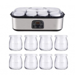 Yousheng Jogurtimasin reguleeritava temperatuuri ja aja juhtimisega EU pistik P&uuml;siva temperatuuriga k&auml;&auml;ritamine 8 s&otilde;ltumatut mahutit Suur maht hall