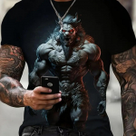 Naljakas meeste T-s&auml;rk 3D-tr&uuml;kiga kana T-s&auml;rk Loom Koera mustriga L&uuml;hikeste varrukatega T-s&auml;rgid &Uuml;lisuur Vabaaja Suvine Meeste Top 6xl