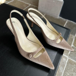 Elegantsed s&uuml;gava ninaga disainerkingad Naistele Mugavad Siidist Peene Kontsaga Naiste Sandaalid Moodne Tagarihmaga Kontorikingad Daamidele 35 khaki