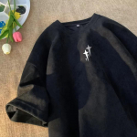 Suvemood Heavyweight Retro Meeste Inglise Kirjad 100% Puuvillane Prinditud &Uuml;markaelus Kvaliteetne Casual Fitness Street T-s&auml;rk XXXXXL