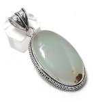 Chrysoprase Gemstone Handmade 925 Sterling Silver Jewelry Pendant 2.25 s4n09