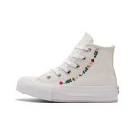 Converse Chuck Taylor All Star EVA Lift Platvorm K&otilde;rged PS Lilleline Tikand Laste Tennised Kreemjas Vintage-Valge Valge A02229C 28