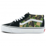 BAPE x Vans Sk8-Mid 83 ABC Camo Unisex tossud Mitmev&auml;rviline Roheline VN000MZGCX3 36.5
