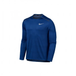 Nike &Uuml;mmarguse kaelusega pikak&auml;eline tr&uuml;kitud logoga T-s&auml;rk Meeste Topid Sinine AJ7569-438 M