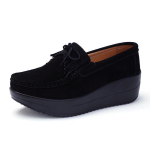 Naiste platvormkingad seemisnahast Moodsad k&otilde;ndimiskingad Kiikkingad Slip-on mokassiinid Elegantne emade kingad 39 black