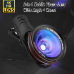 Hd Camera Lens Kit With Fill Light: 0.45x Wide Angle & 12.5x Macro Lens, Universal Compatible For Smart Cellphones must