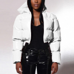 Uus mitmek&uuml;lgne soe l&uuml;hike jope Naiste sulemantlid puuvillased v&auml;lir&otilde;ivad Korea aluskrae, polsterdatud pehme s&uuml;gisene naiste talveparkad S valge